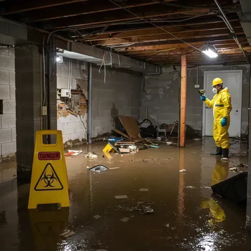 Flooded Basement Electrical Hazard in Byhalia, MS Property